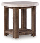 Dolan Creek - Square End Table - Beige / Brown