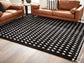 Minston - 5' x 7' Rug - Black / White