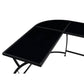 Janison - Writing Desk - Black Glass & Black