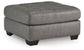 Clairette Court - Oversized Accent Ottoman - Alloy