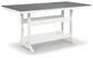 Transville - RECT COUNTER TABLE W/Umb OPT - Gray / White