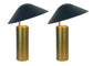 Sculpted Glow Metal Accent Lamp (Set of 2) - Brushed Gold / Matte Black