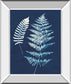 Nature By The Lake Ferns V By Piper Rhue - Mirror Framed Print Wall Art - Blue
