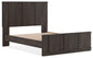 Shaehartin - Queen Panel Platform Bed - Dark Brown