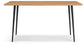 Gretlynn - Rectangular Dining Room Table - Black / Natural