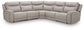 Gravier - 5-Piece Power Reclining Sectional - Gray