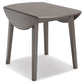 Shullden - Round Drm Drop Leaf Table - Gray