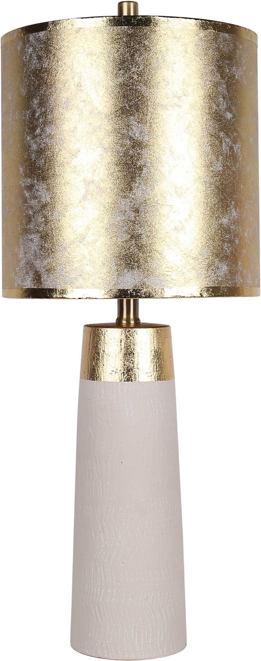 "Luxe Radiance" Ceramic Table Lamp (Set of 2) - Off White / Gold