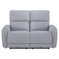 Jeromie - Power Motion Loveseat With USB Port - Gray Synthetic Leather