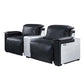 Misezon - Power Motion Recliner - Black Top Grain Leather & Aluminum