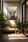 "Highland Majesty" Hand-Painted Canvas In Frame - Brown