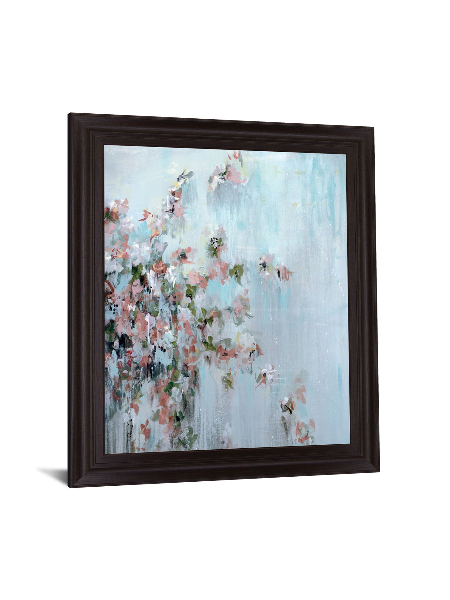 Petal Mist - 28" x 34" Framed Wall Art - Light Blue