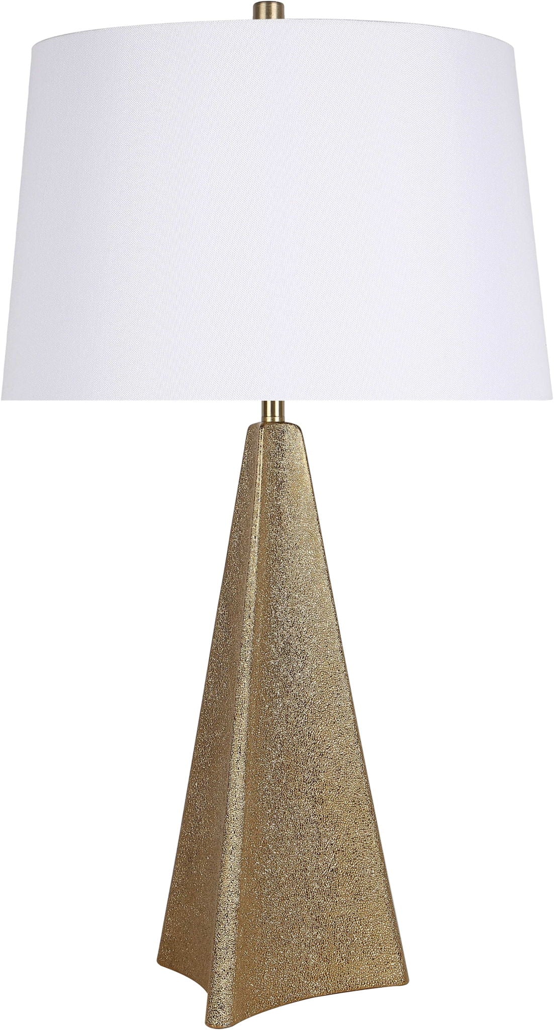 "Golden Apex" Ceramic Table Lamp (Set of 2) - Electroplated Gold