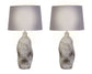 "Stonehaven Elegance" Ceramic Table Lamp (Set of 2) - Natural Stone