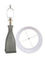 "Sage Elegance" Art Glass Table Lamp (Set of 2) - Frosted Sage Green / Frosted Crystal