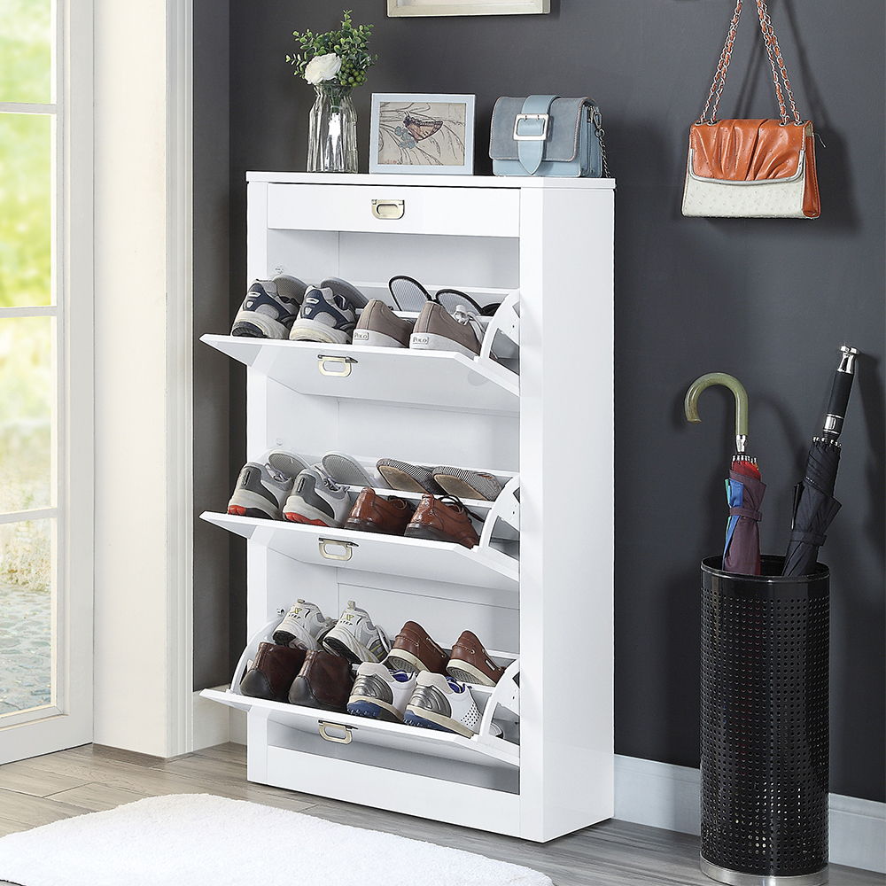 Pagan - Shoe Cabinet - White High Gloss