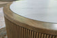 Camdill - Round Cocktail Table - Light Brown / White