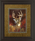 Deer Portrait By Leo Stans Double Matted - Framed Print Wall Art - Light Brown