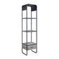 Raziela - TV Stand Side Pier - Concrete Gray & Black