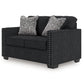 Jasmine Peaks - Loveseat - Coal