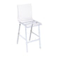Nadie - Counter Height Chair Set of 2) - Clear Acrylic & Chrome