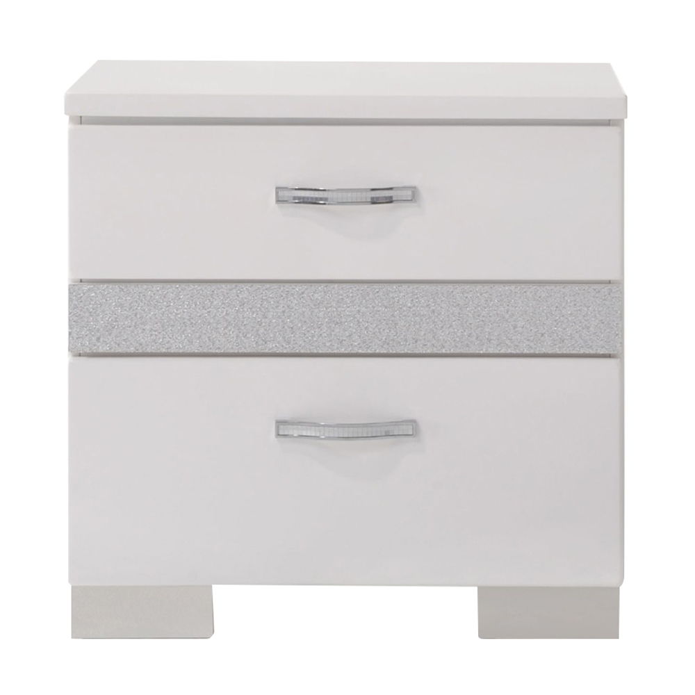 Naima II - Nightstand - White High Gloss