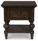 Veramond - Square End Table - Dark Brown