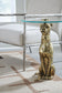 Vallain - Accent Table - Antique Gold Finish