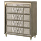Lorient - 5-Drawer LED Chest Of Drawers - Ivory And Camel