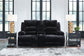 Rhine Falls - Double Reclining Power Loveseat With Console - Onyx