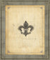 Ornate Crest - 28" x 34" Framed Wall Art - Beige