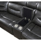 Imogen - Power Motion Sectional Sofa With USB - Gray Leather-Aire