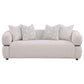 Jeanette - 84" Fabric Upholstered Round Arm Sofa - Beige