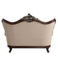 Ragnar - Loveseat With 5 Pillows - Light Brown Linen & Cherry