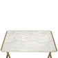 Boice II - Coffee Table - Faux Marble Top & Champagne