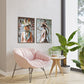 Garden Hare I Hand-Embellished Canvas In Frame - Antique Gold / Blush