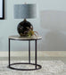 Lainey - Round Faux Marble Side End Table