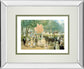 Balloon Seller By Alan Maley - Mirror Framed Print Wall Art - Green