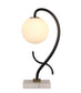 Lunar Loop Metal & Marble Accent Lamp (Set of 2) - Matte Black / White
