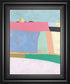 Live Colorfully-Patchwork By Joelle Wehkamp - Framed Print Wall Art - Light Blue