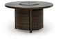 Monterey Point - Round Fire Pit Table - Dark Brown