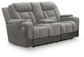 Mixed Motion - Power Reclining Loveseat With Console / Adjustable Headrest