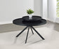 Briggs - Round Marble Printed Glass Top Coffee Table