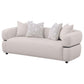 Jeanette - 84" Fabric Upholstered Round Arm Sofa - Beige