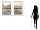 Hand Painted Textured Canvas (Set of 2) - Dark Gray