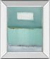 Azure 1 By Caroline - Mirror Framed Print Wall Art - Light Blue