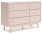 Wistenpine - Six Drawer Dresser - Blush