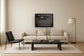 Hand Painted Textured Canvas in Frame 48x36 - Black