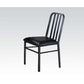 Jodie - Side Chair Set of 2) - Black Synthetic Leather & Antique Black