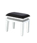 Lotus - Vanity Stool - Mirrored, Faux Ice Cube Crystals